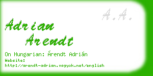 adrian arendt business card